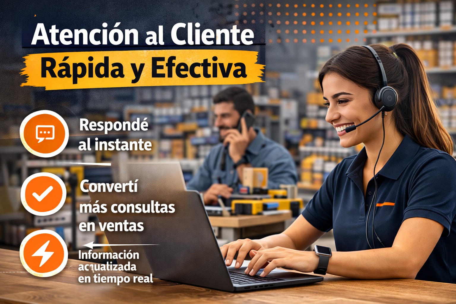 Atención al cliente rápida y efectiva